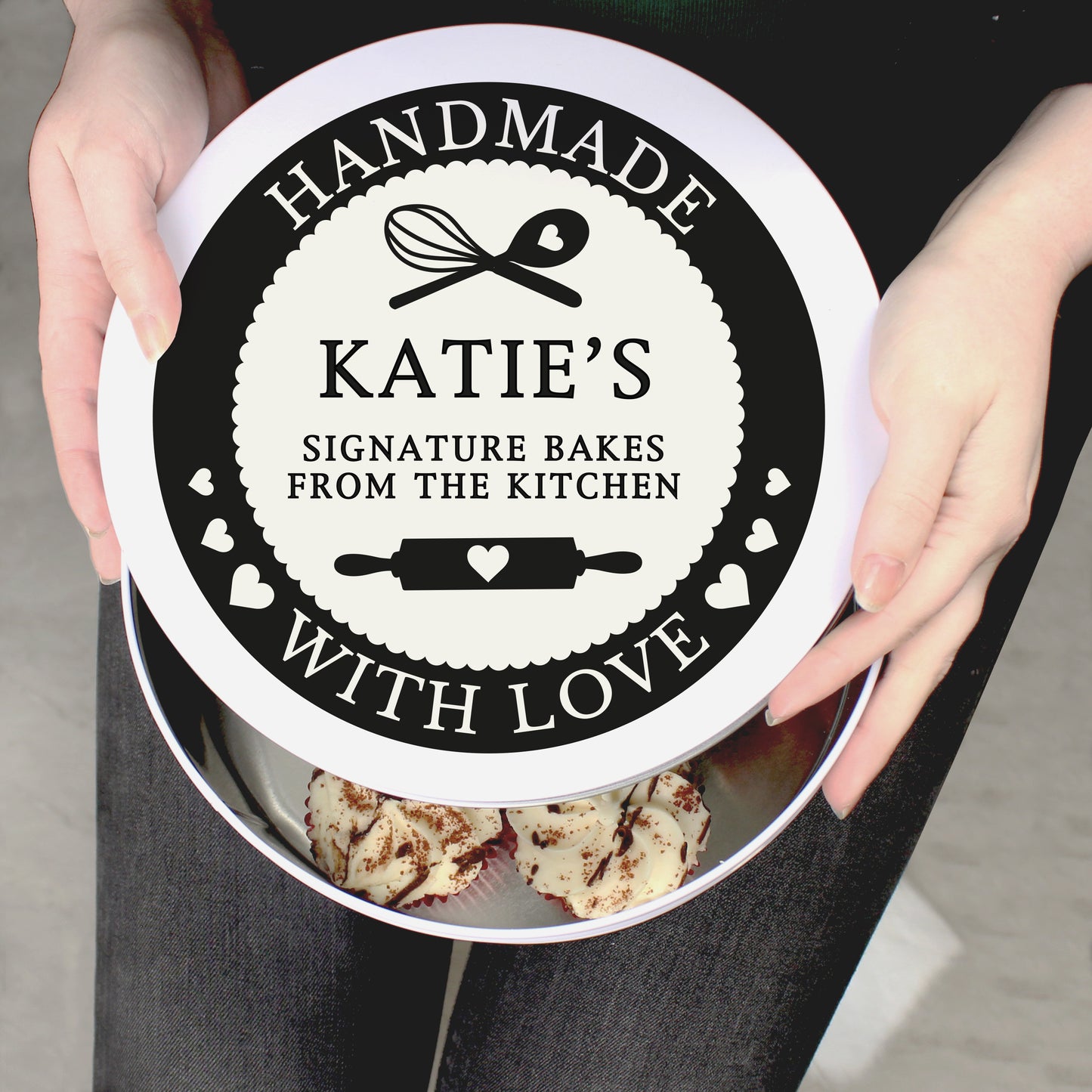 Personalised Handmade With Love Cake Tin - MK&JD Gifts