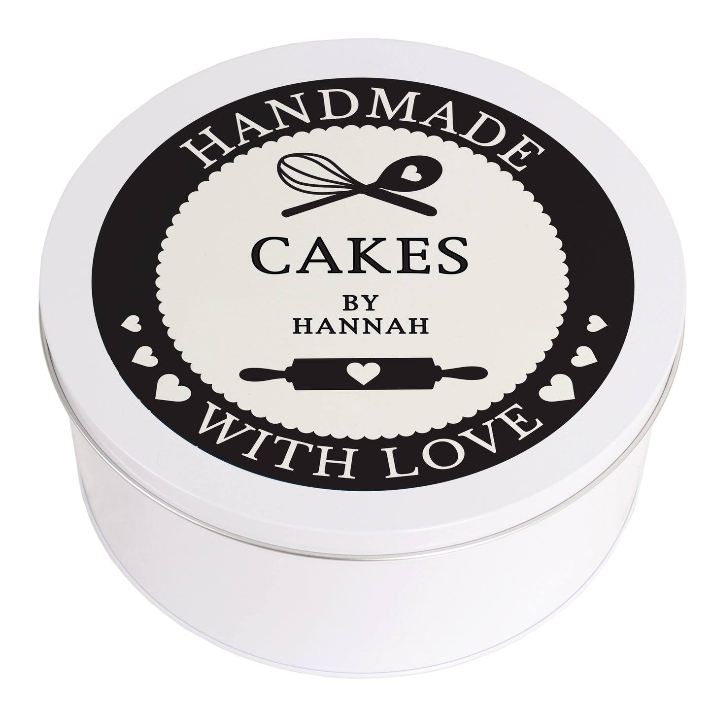 Personalised Handmade With Love Cake Tin - MK&JD Gifts