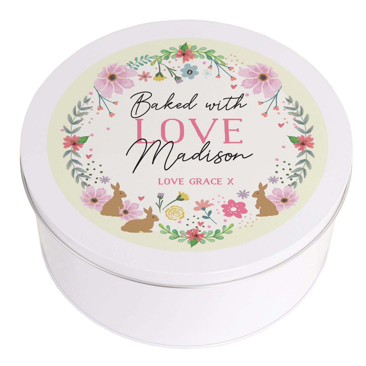 Personalised Easter Cake Tin - MK&JD Gifts