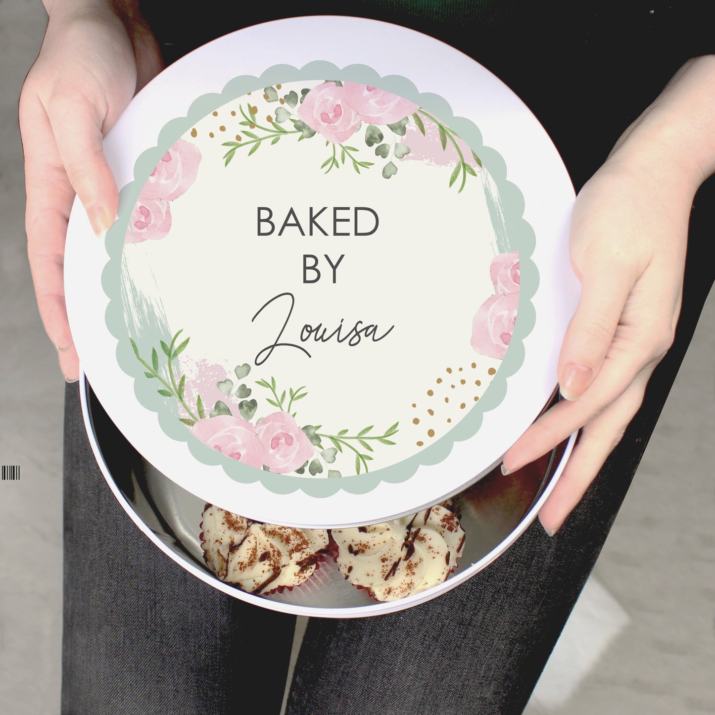 Personalised Abstract Rose Cake Tin - MK&JD Gifts