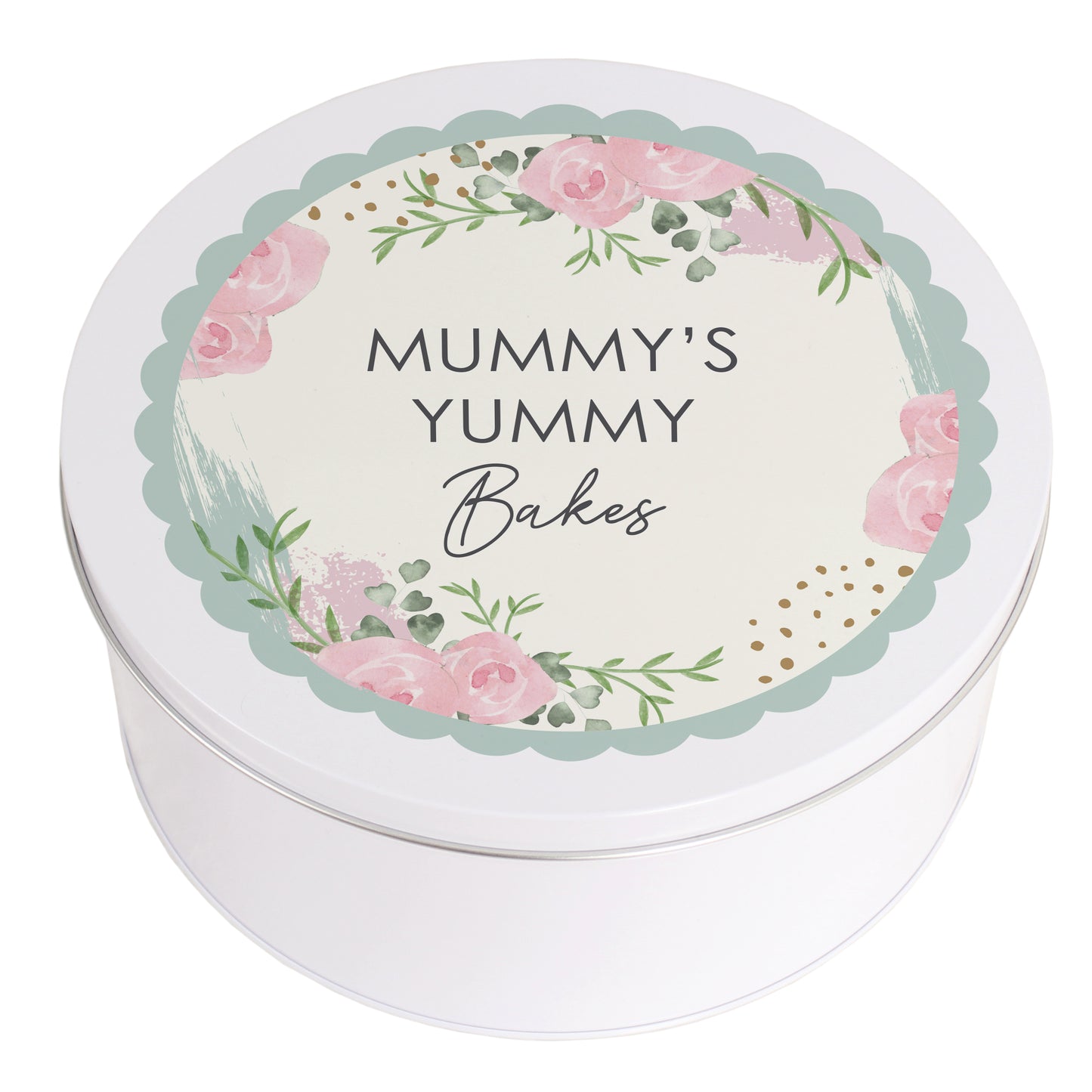 Personalised Abstract Rose Cake Tin - MK&JD Gifts