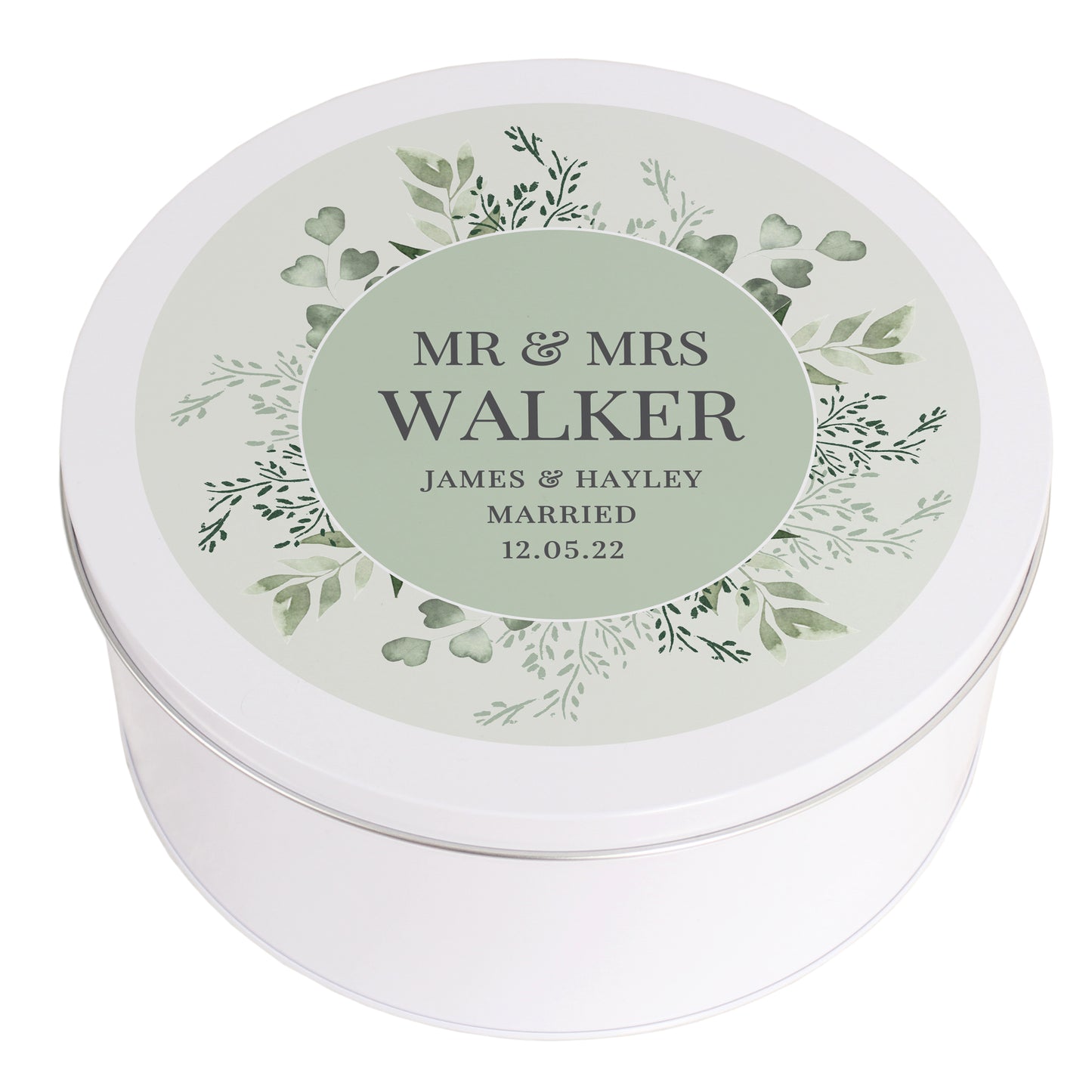 Personalised Botanical Cake Tin - MK&JD Gifts