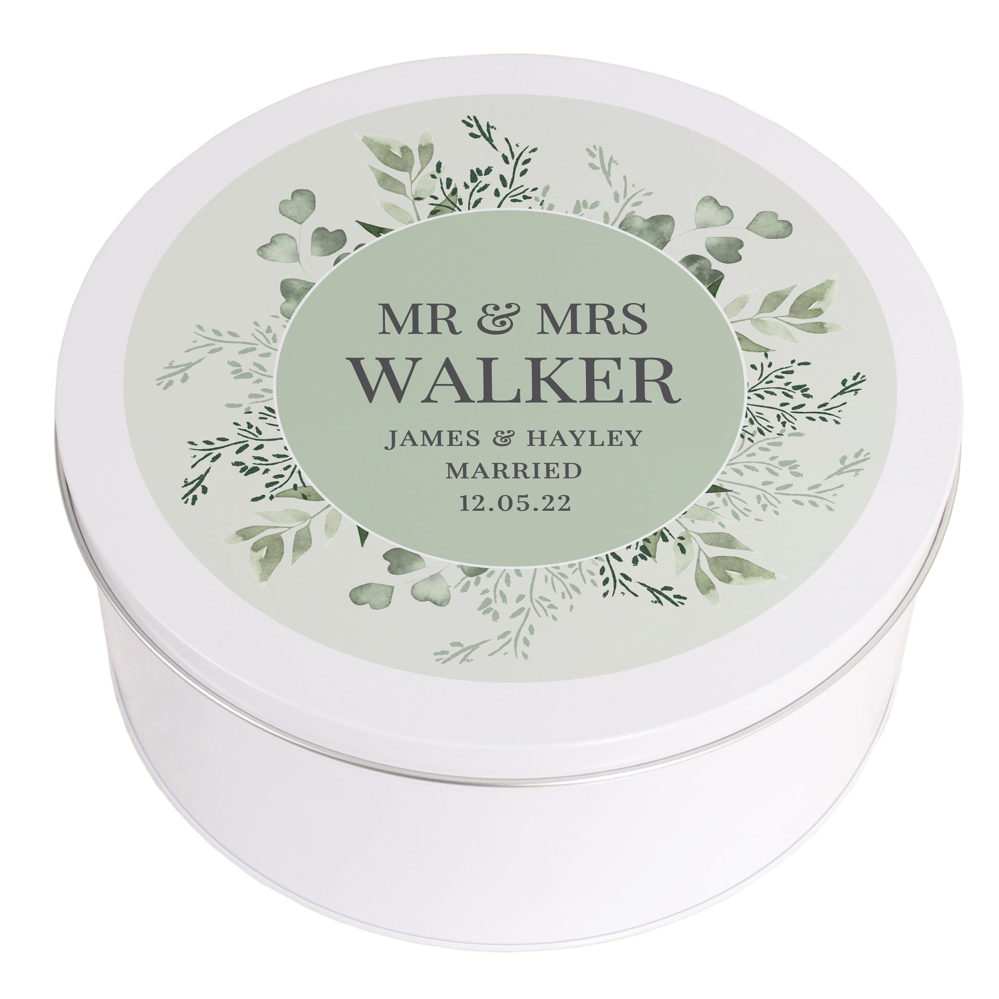 Personalised Botanical Cake Tin - MK&JD Gifts