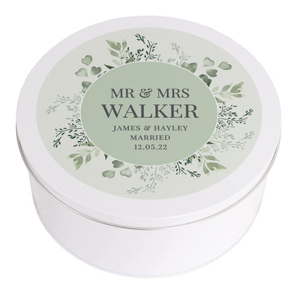 Personalised Botanical Cake Tin - MK&JD Gifts