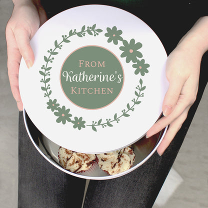 Personalised Floral Cake Tin - MK&JD Gifts