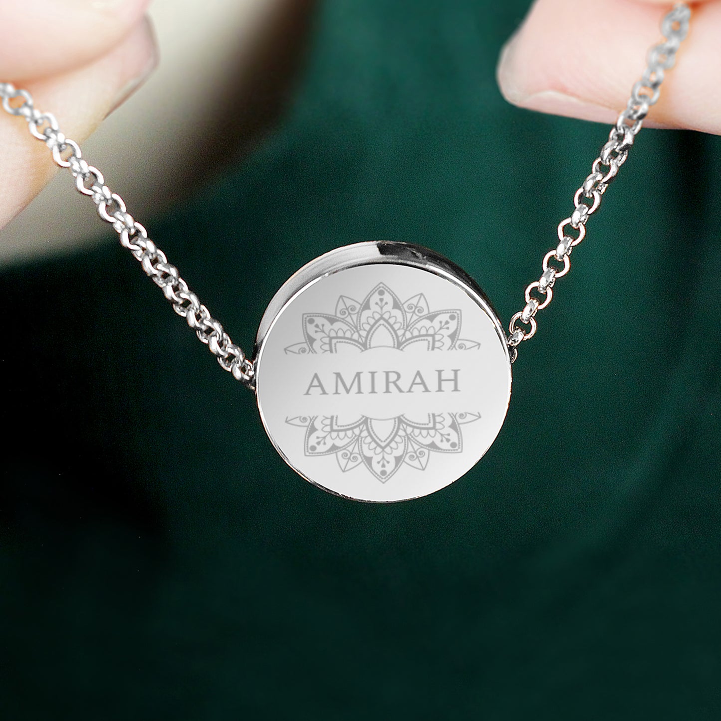 Personalised Sentiment Eid and Ramadan Disc Necklace and Box - MK&JD Gifts