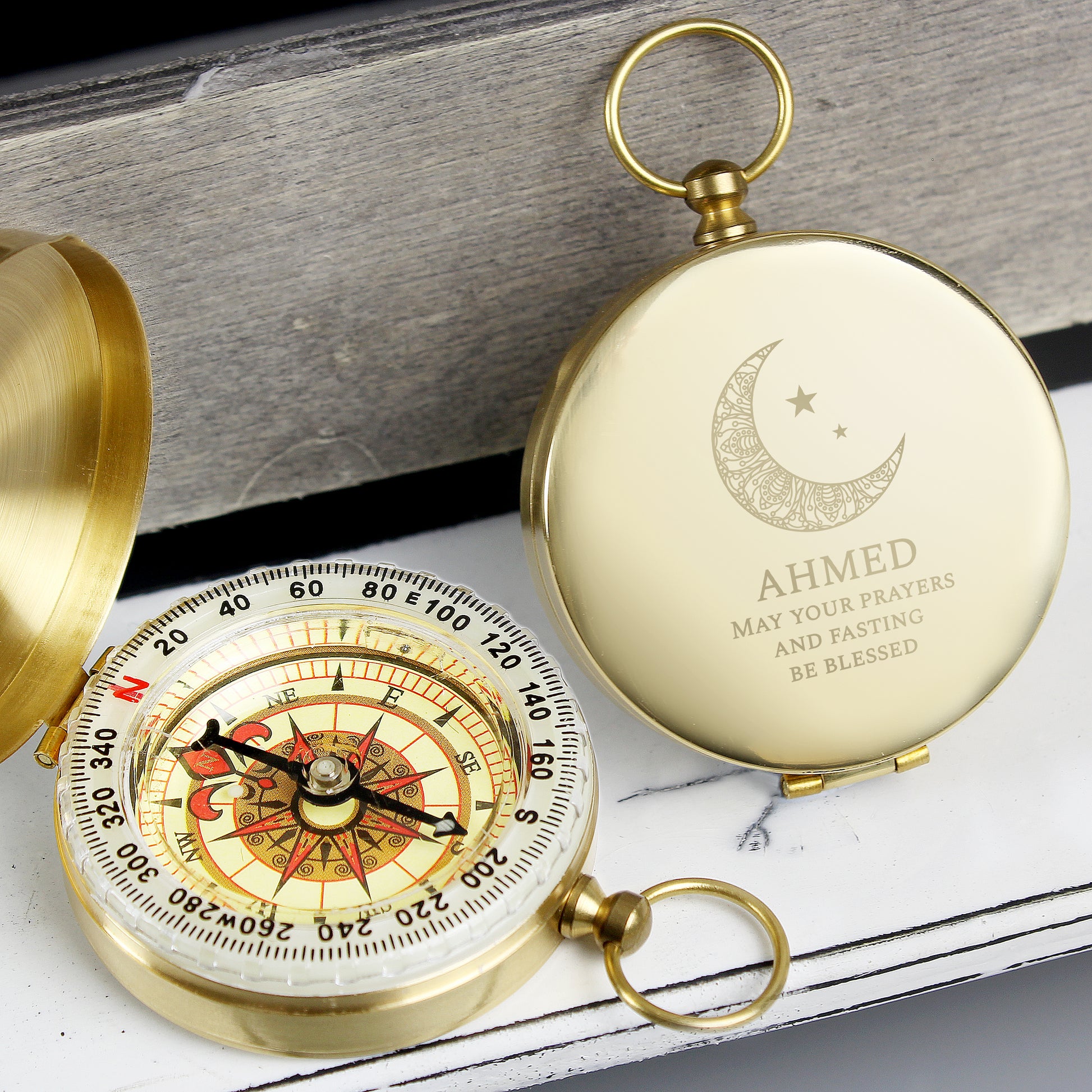 Personalised Eid and Ramadan Keepsake Compass - MK&JD Gifts