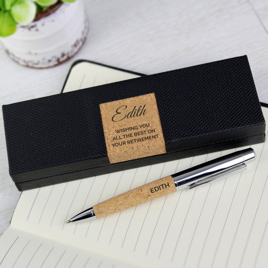 Personalised Free Text Cork Pen Set - MK&JD Gifts