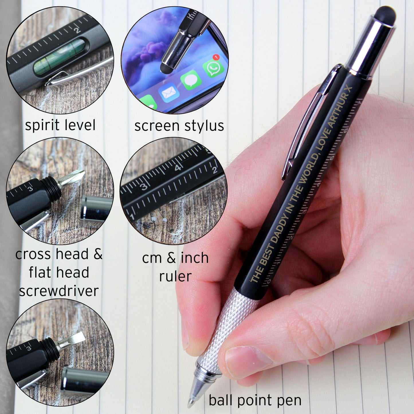 Personalised Free Text Multi Tool Pen - MK&JD Gifts