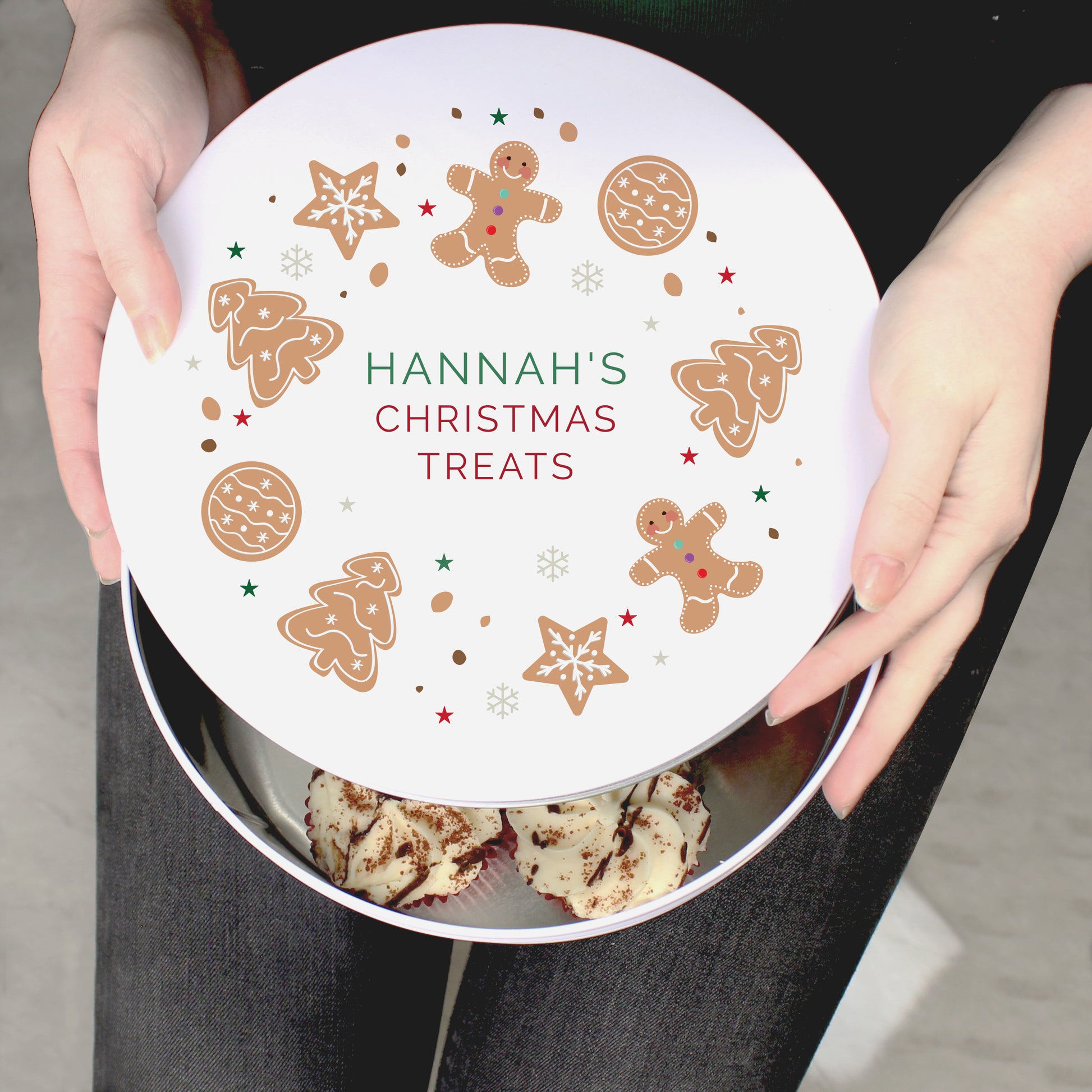 Personalised Christmas Cookies Cake Tin - MK&JD Gifts