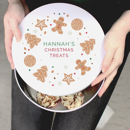 Personalised Christmas Cookies Cake Tin - MK&JD Gifts