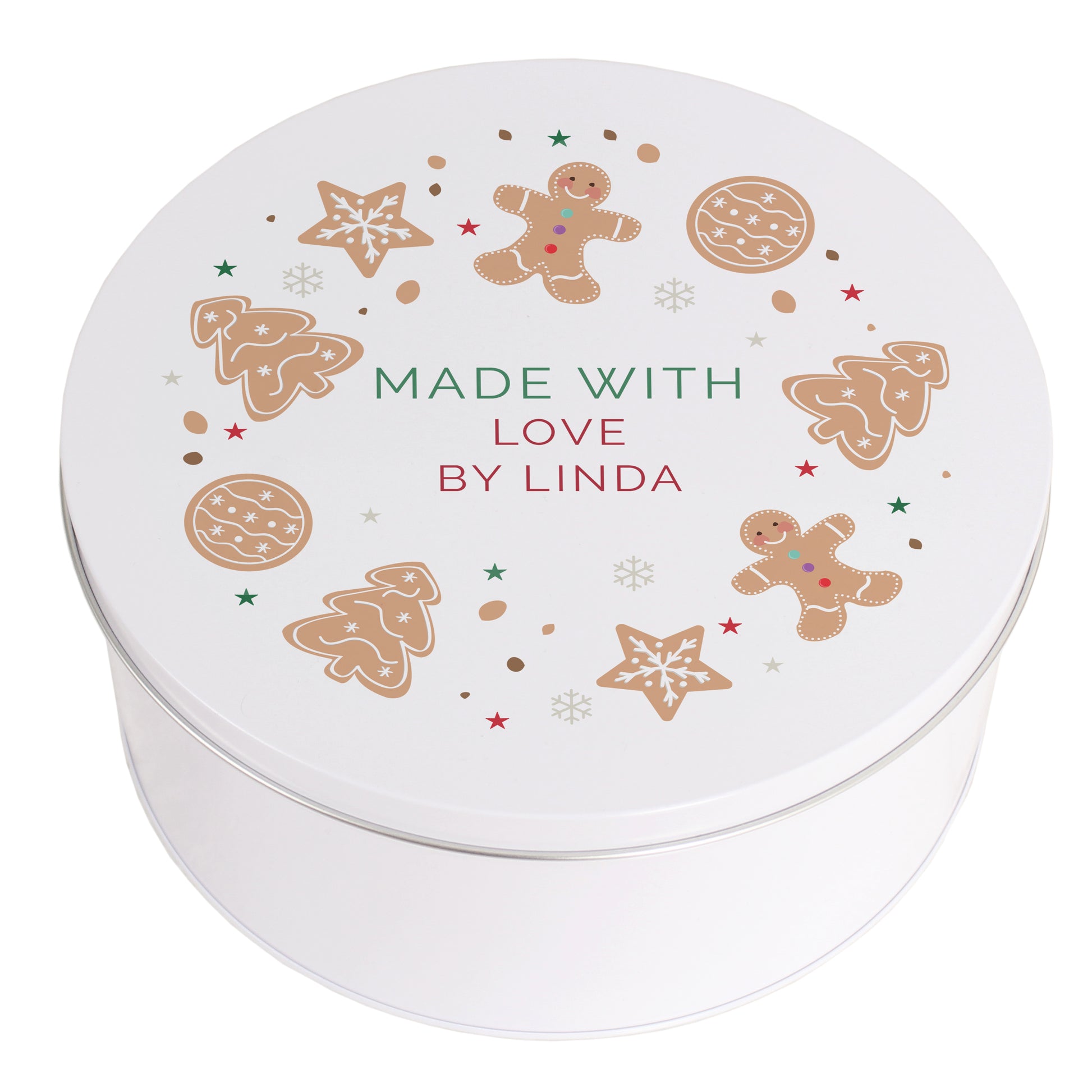Personalised Christmas Cookies Cake Tin - MK&JD Gifts