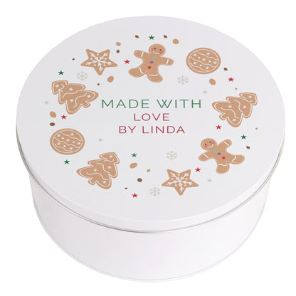 Personalised Christmas Cookies Cake Tin - MK&JD Gifts