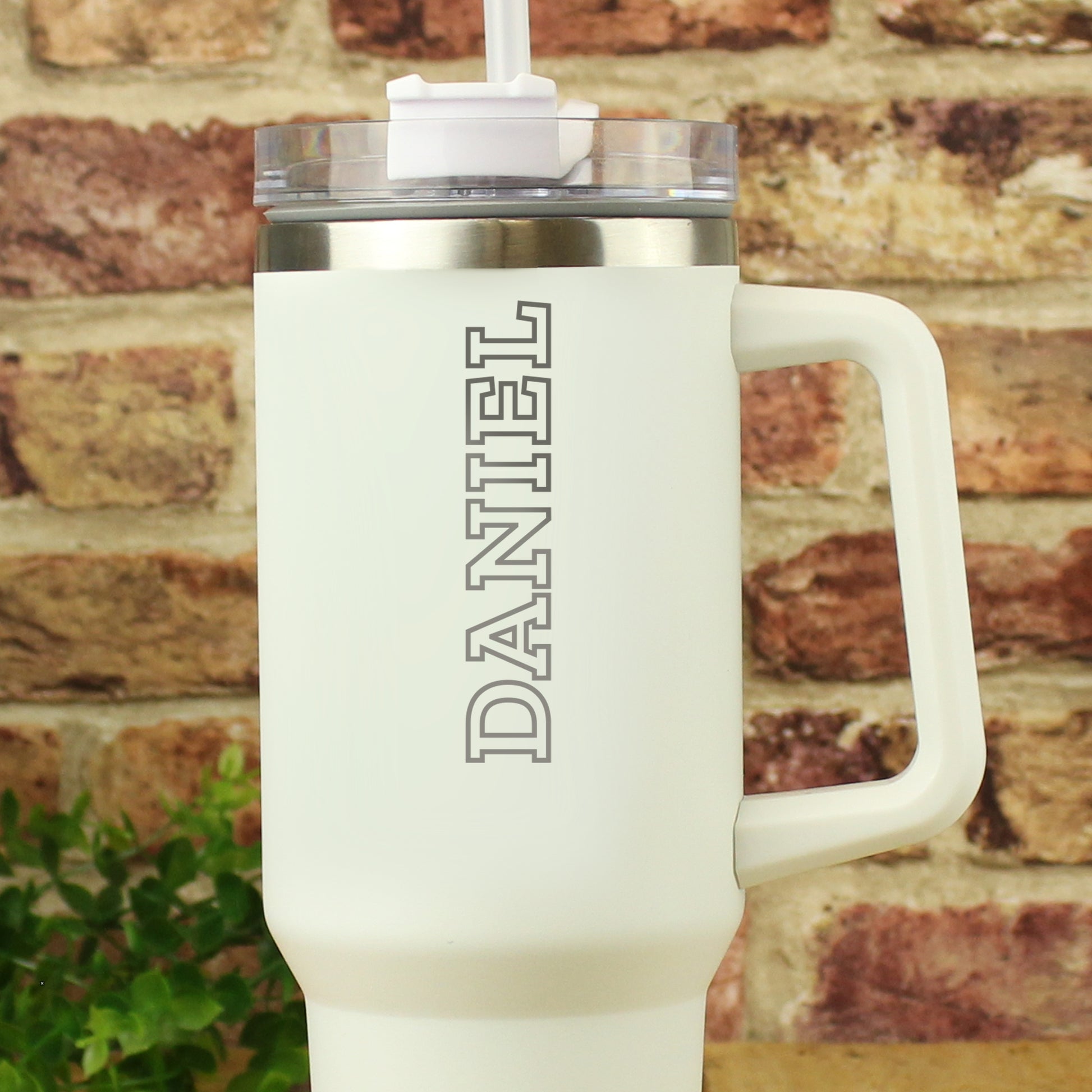 Personalised 40oz White Travel Cup - MK&JD Gifts