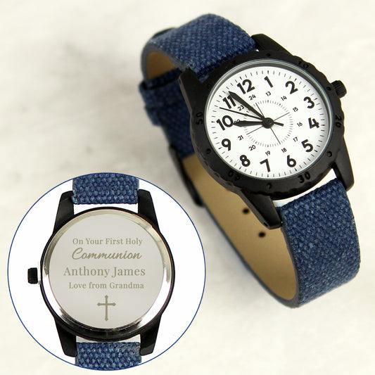 Personalised Religious Blue Watch - MK&JD Gifts