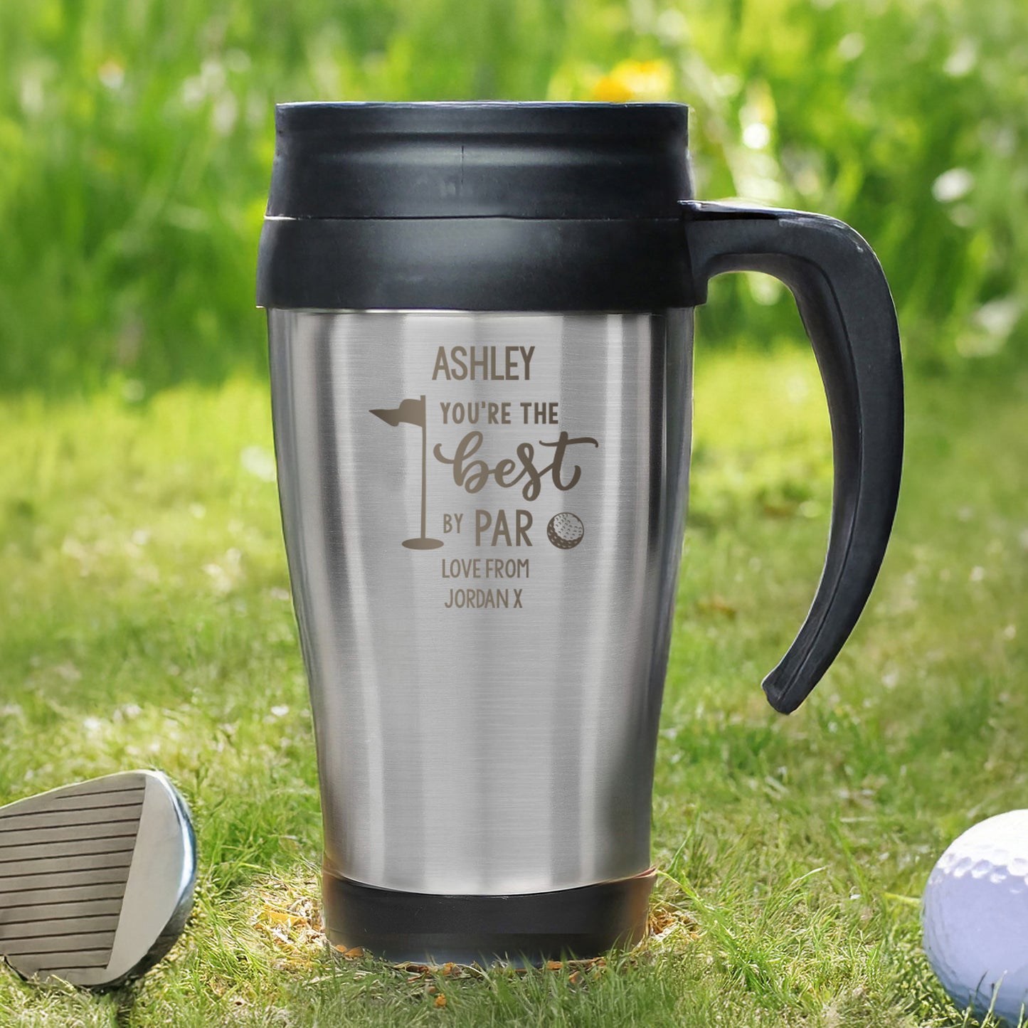 Personalised Best By Par Travel Mug - MK&JD Gifts