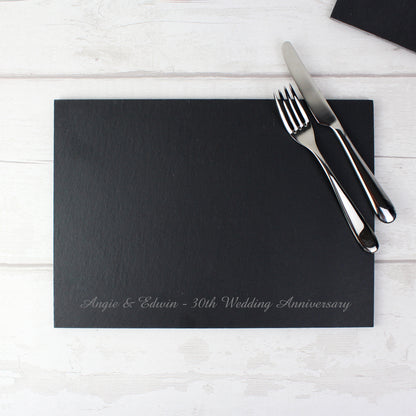 Personalised Engraved Slate Placemat - MK&JD Gifts