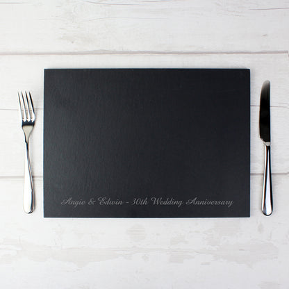 Personalised Engraved Slate Placemat - MK&JD Gifts