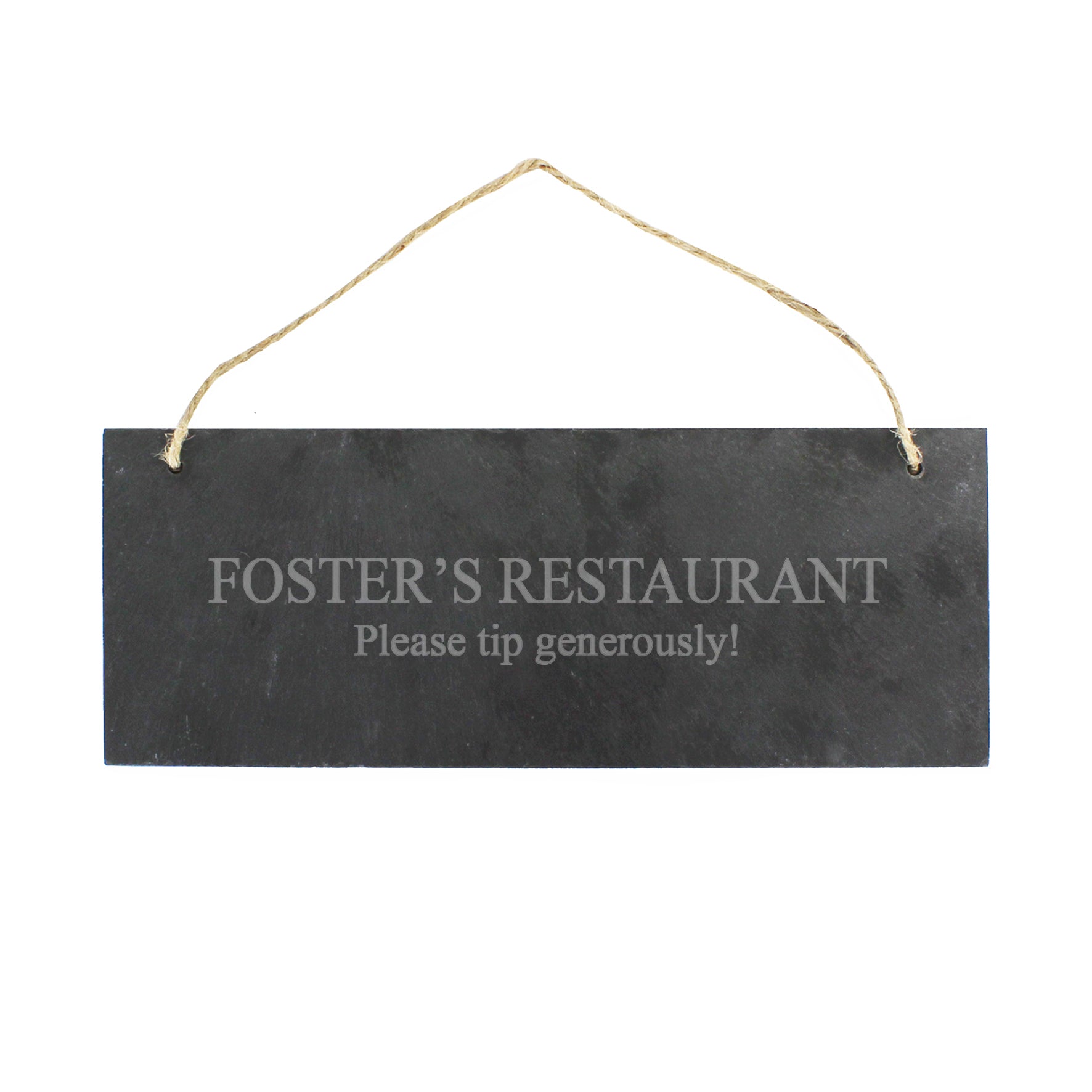 Personalised Engraved Hanging Slate Plaque - MK&JD Gifts