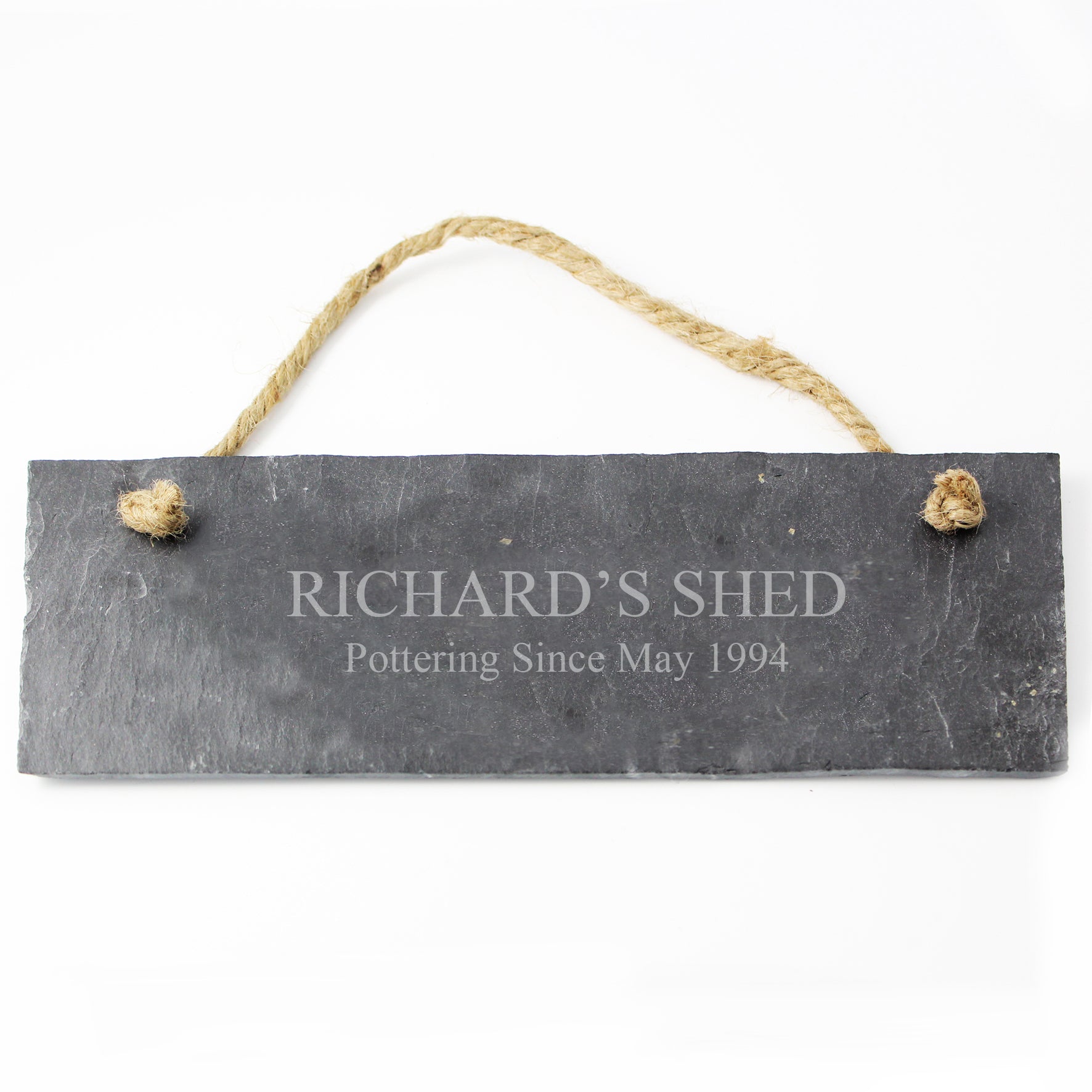 Personalised Engraved Hanging Slate Plaque - MK&JD Gifts
