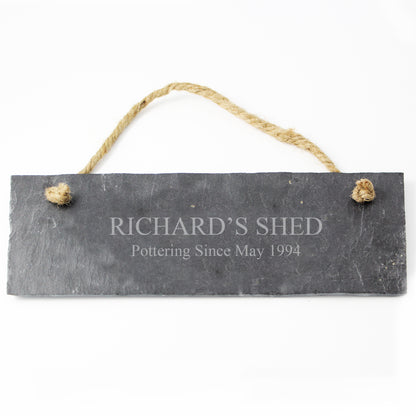 Personalised Engraved Hanging Slate Plaque - MK&JD Gifts