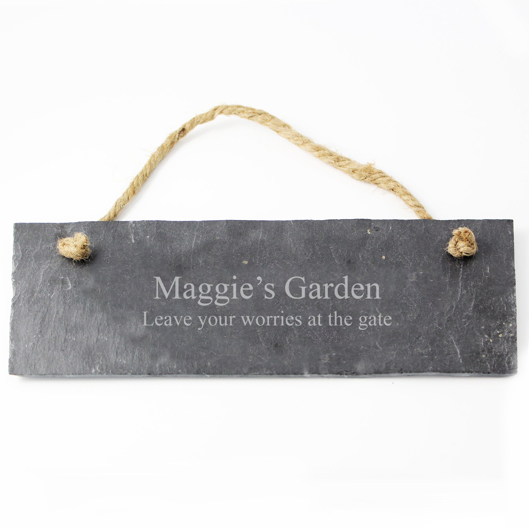 Personalised Engraved Hanging Slate Plaque - MK&JD Gifts