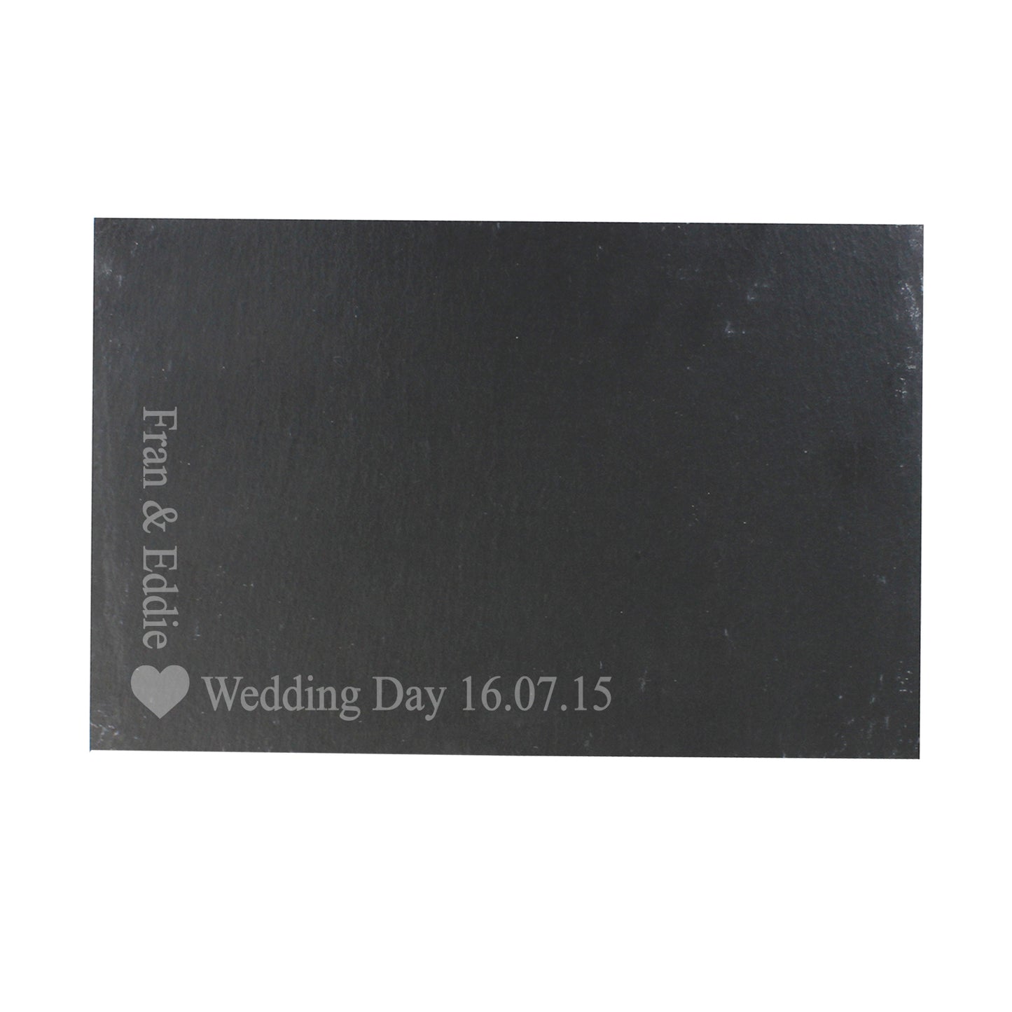 Personalised Heart Motif Slate Placemat - MK&JD Gifts