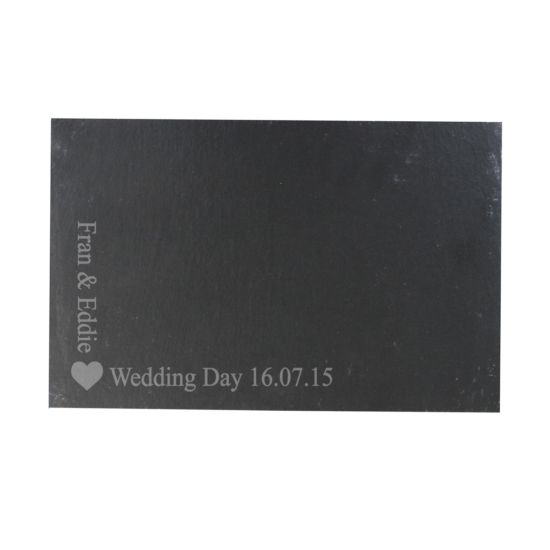 Personalised Heart Motif Slate Placemat - MK&JD Gifts
