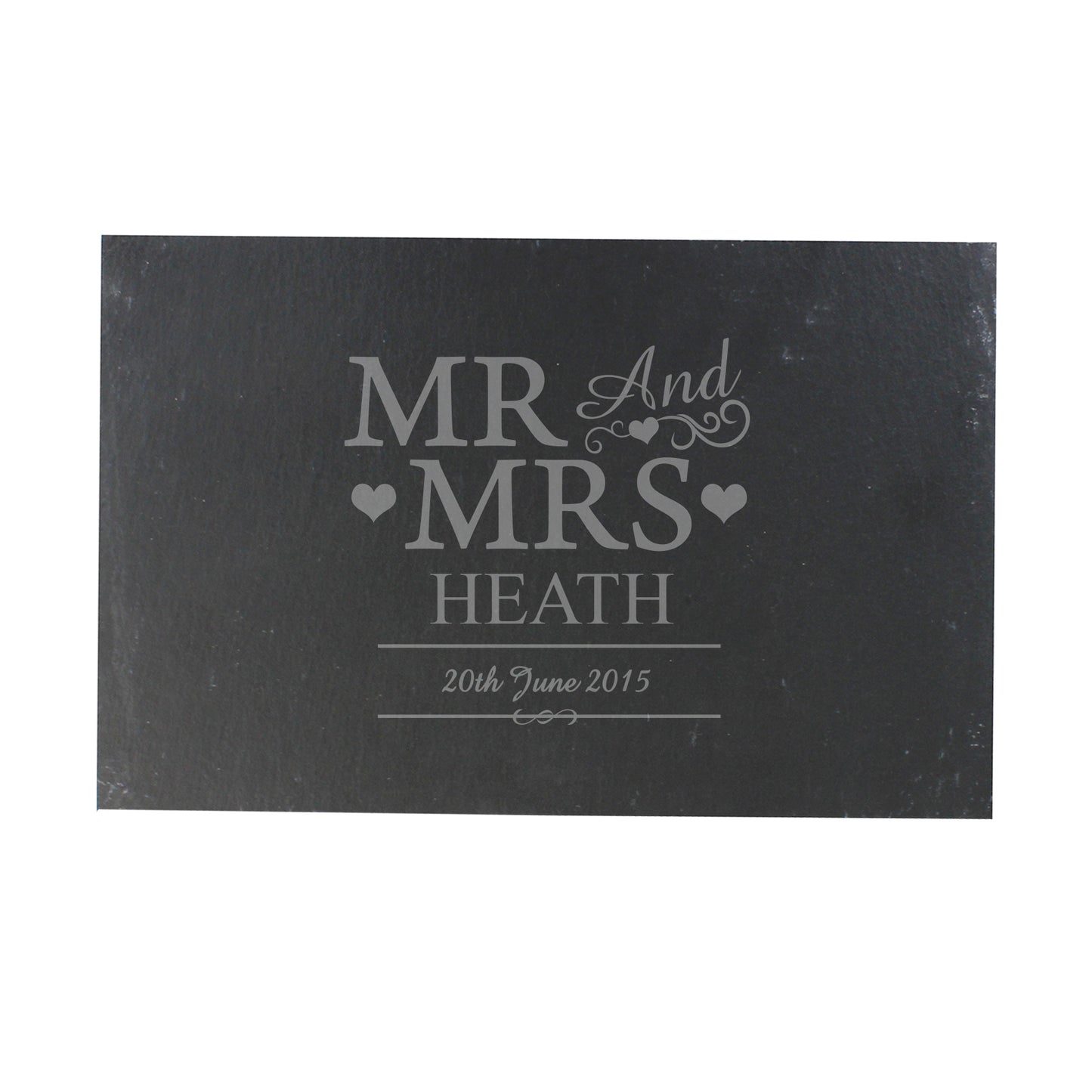 Personalised Mr & Mrs Slate Placemat - MK&JD Gifts