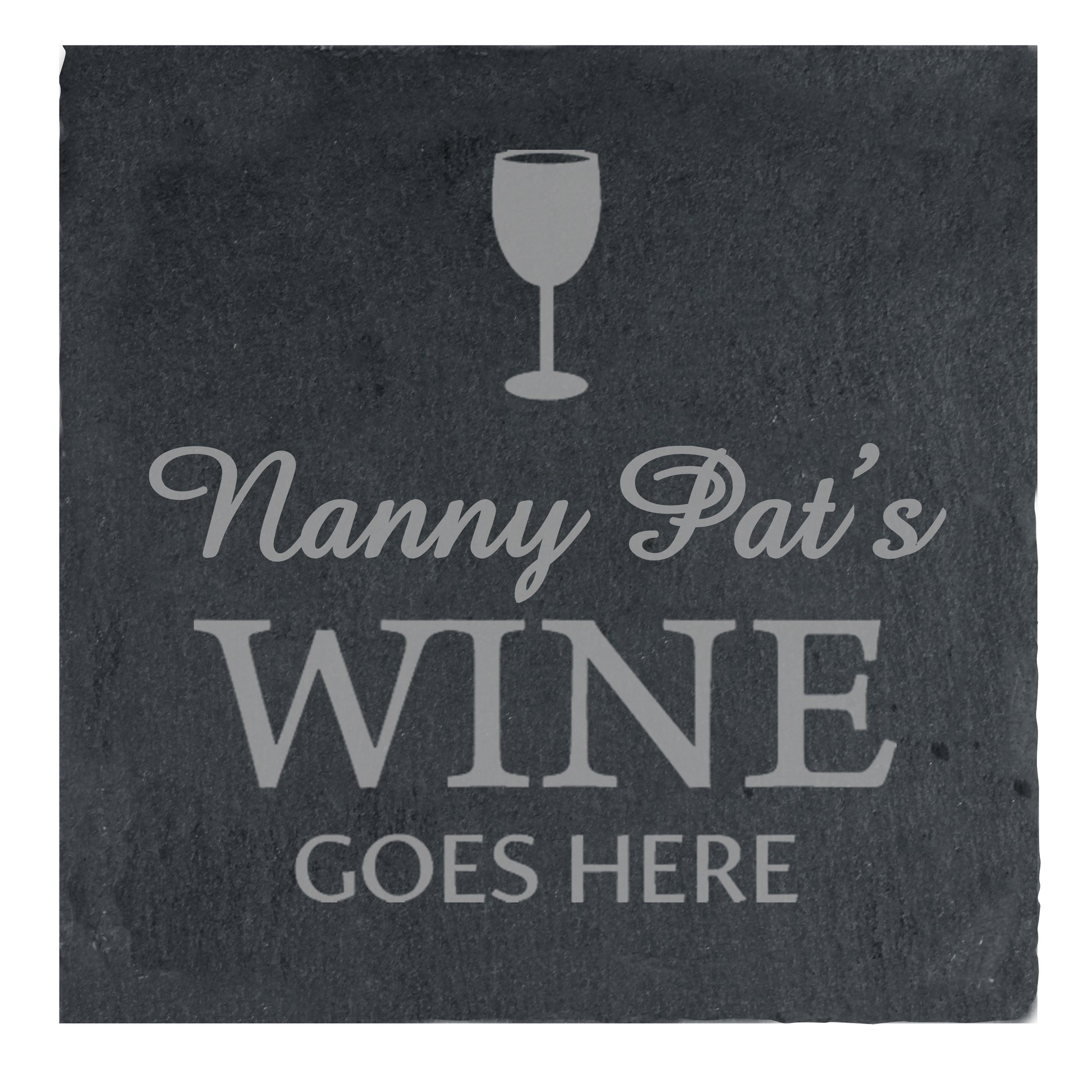Personalised Wine Goes Here... Single Slate Coaster - MK&JD Gifts