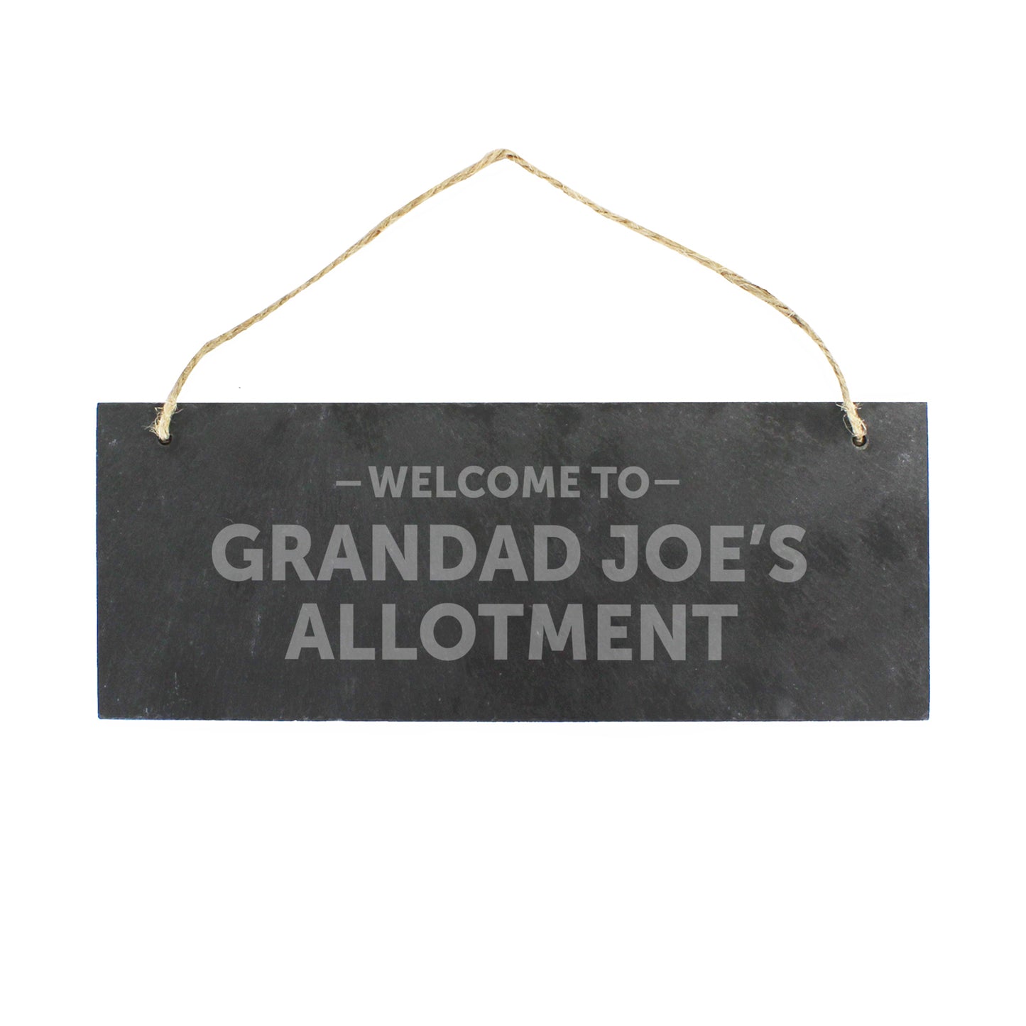 Personalised Welcome To... Hanging Slate Plaque - MK&JD Gifts