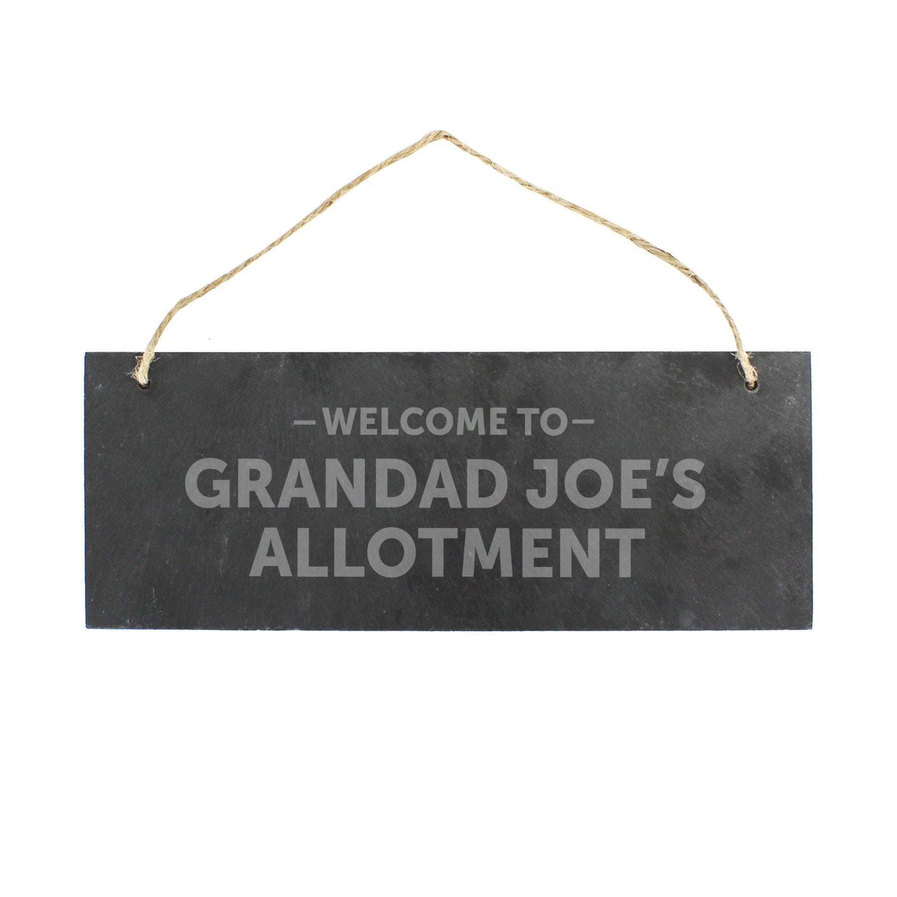 Personalised Welcome To... Hanging Slate Plaque - MK&JD Gifts