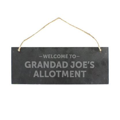 Personalised Welcome To... Hanging Slate Plaque - MK&JD Gifts