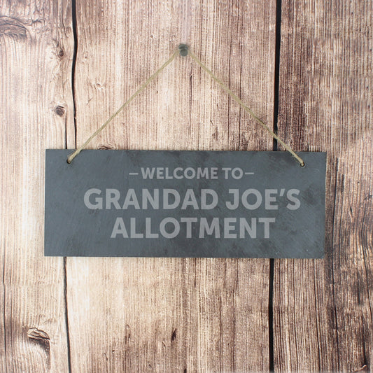 Personalised Welcome To... Hanging Slate Plaque - MK&JD Gifts