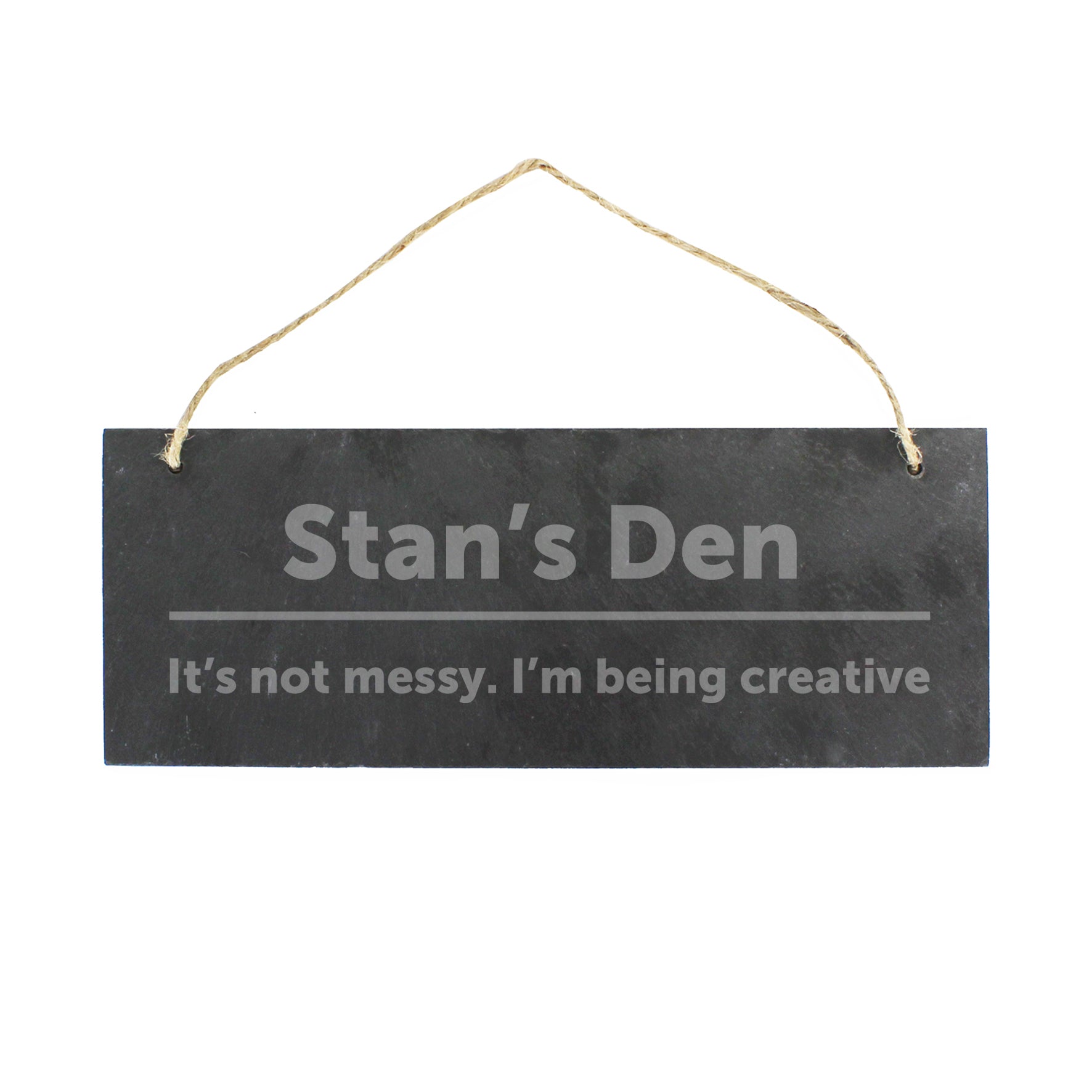 Personalised Bold Design Hanging Slate Plaque - MK&JD Gifts