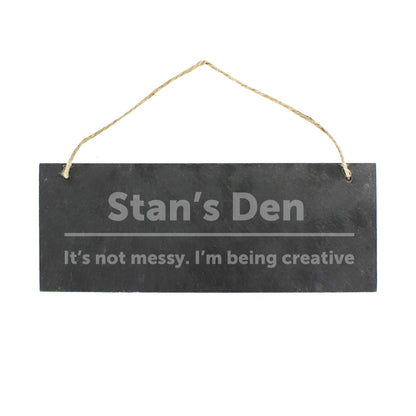 Personalised Bold Design Hanging Slate Plaque - MK&JD Gifts