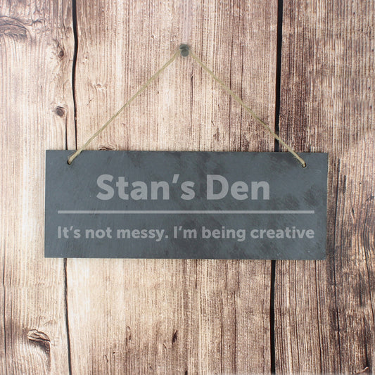 Personalised Bold Design Hanging Slate Plaque - MK&JD Gifts