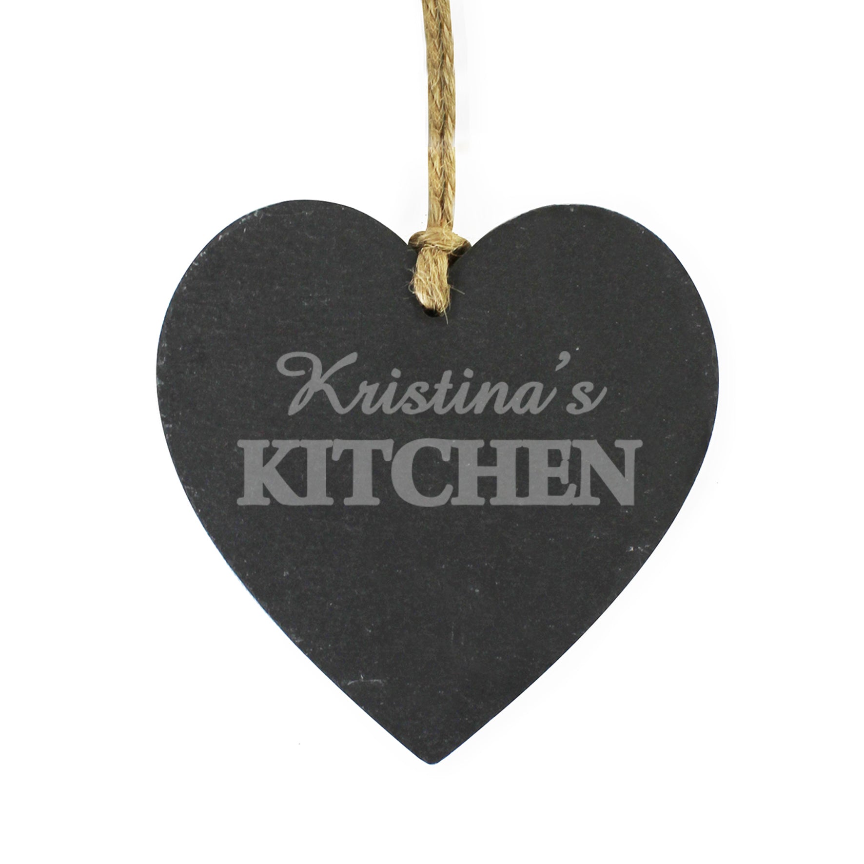 Personalised Kitchen Slate Heart Decoration - MK&JD Gifts