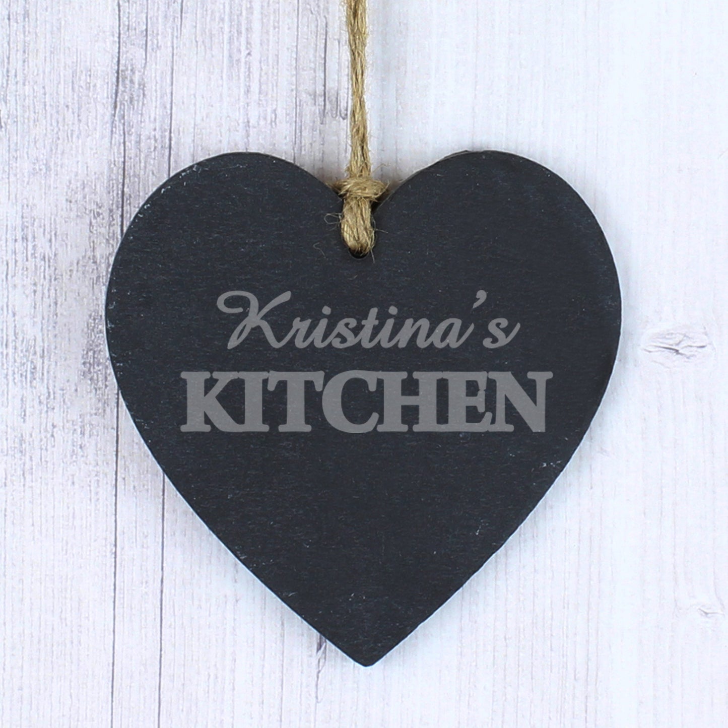 Personalised Kitchen Slate Heart Decoration - MK&JD Gifts