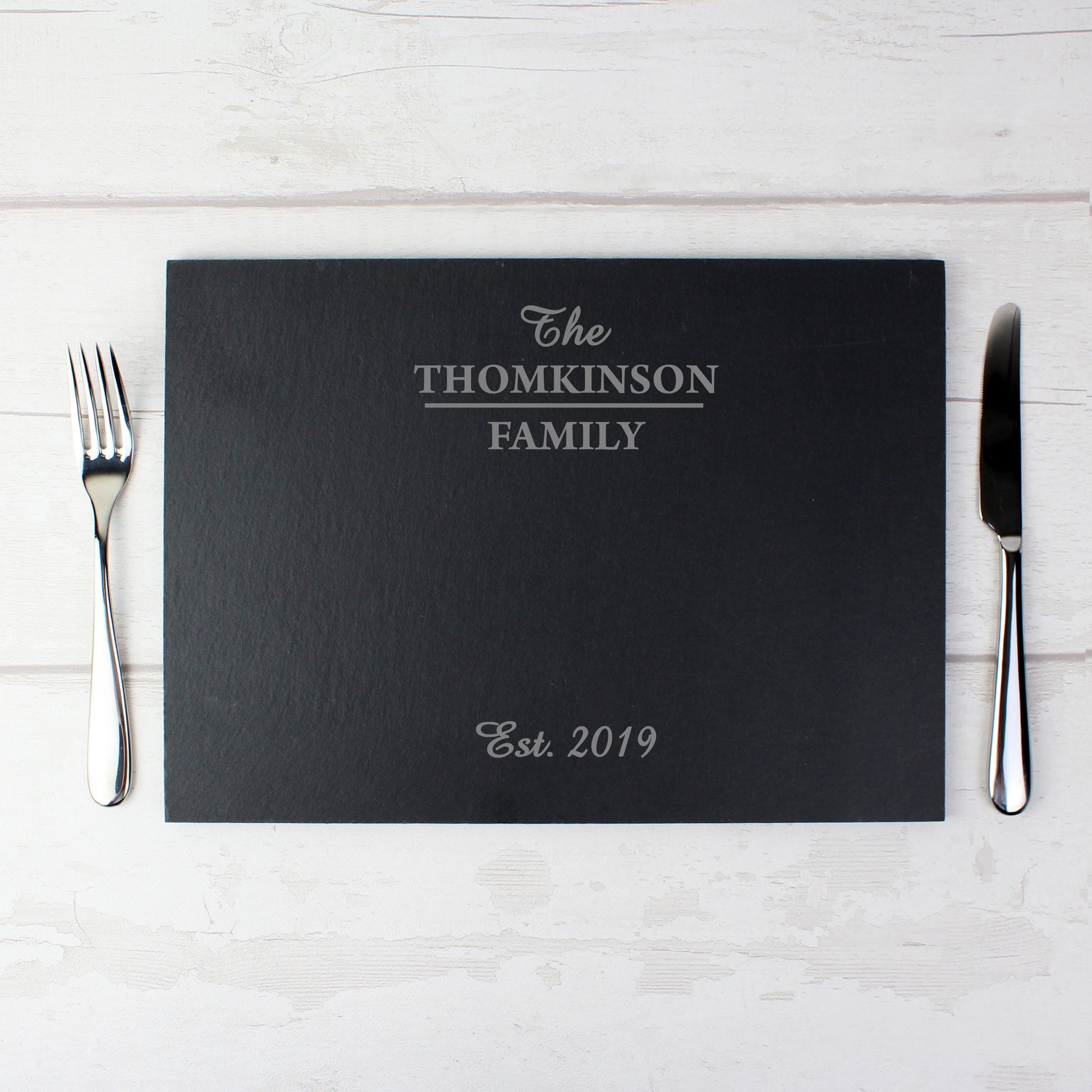 Personalised Family Slate Placemat - MK&JD Gifts