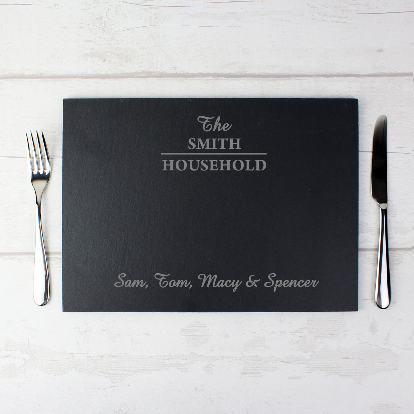 Personalised Family Slate Placemat - MK&JD Gifts