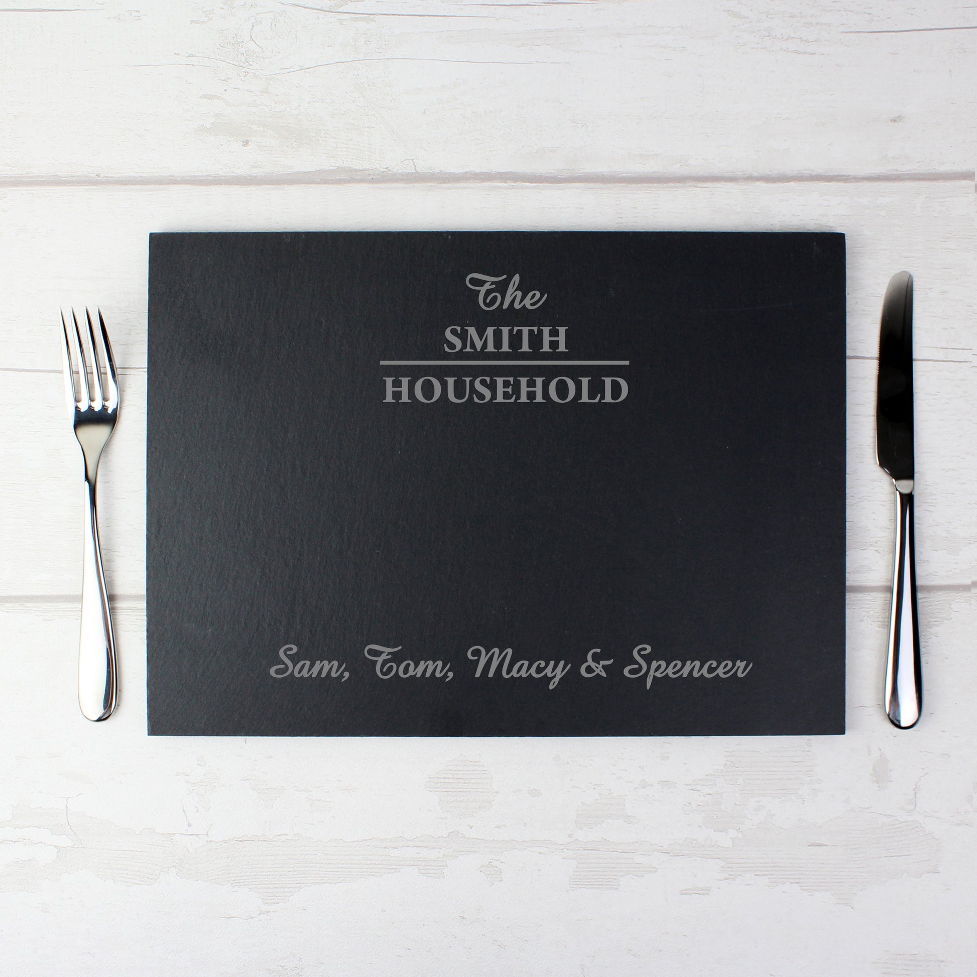 Personalised Family Slate Placemat - MK&JD Gifts