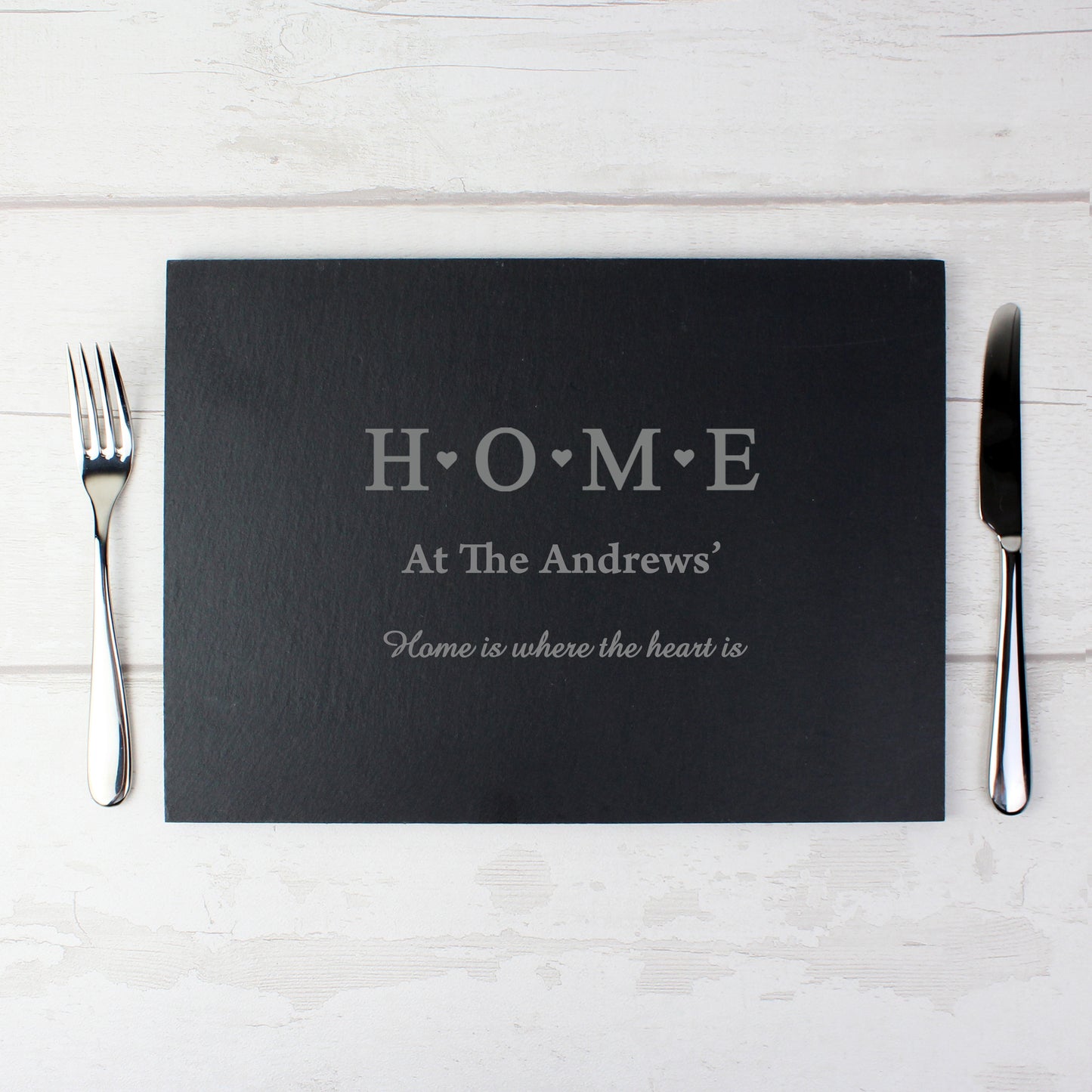 Personalised HOME Slate Rectangle Placemat - MK&JD Gifts