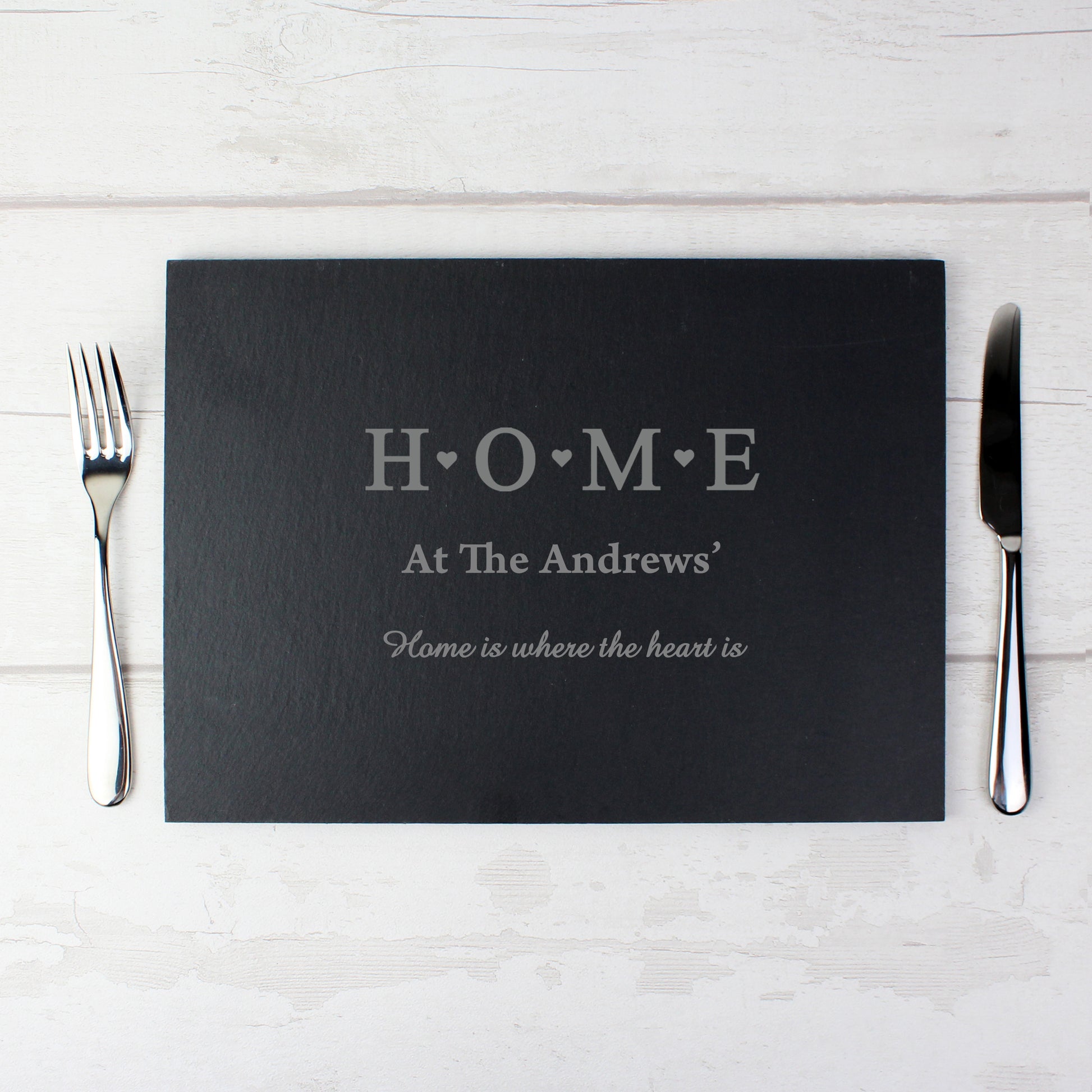 Personalised HOME Slate Rectangle Placemat - MK&JD Gifts