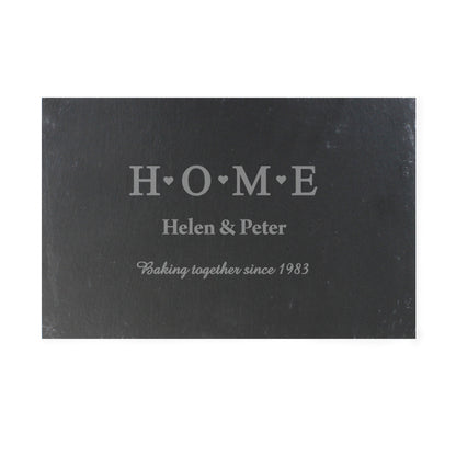 Personalised HOME Slate Rectangle Placemat - MK&JD Gifts
