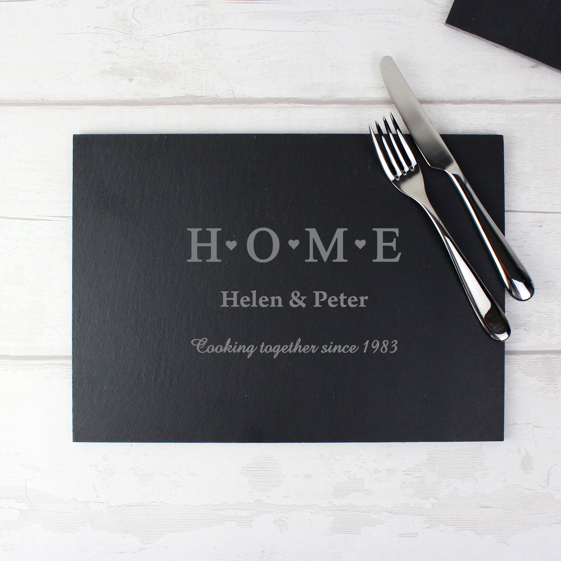 Personalised HOME Slate Rectangle Placemat - MK&JD Gifts