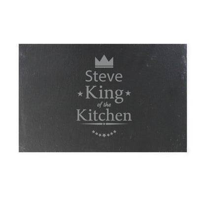 Personalised King of the Kitchen Slate Placemat - MK&JD Gifts