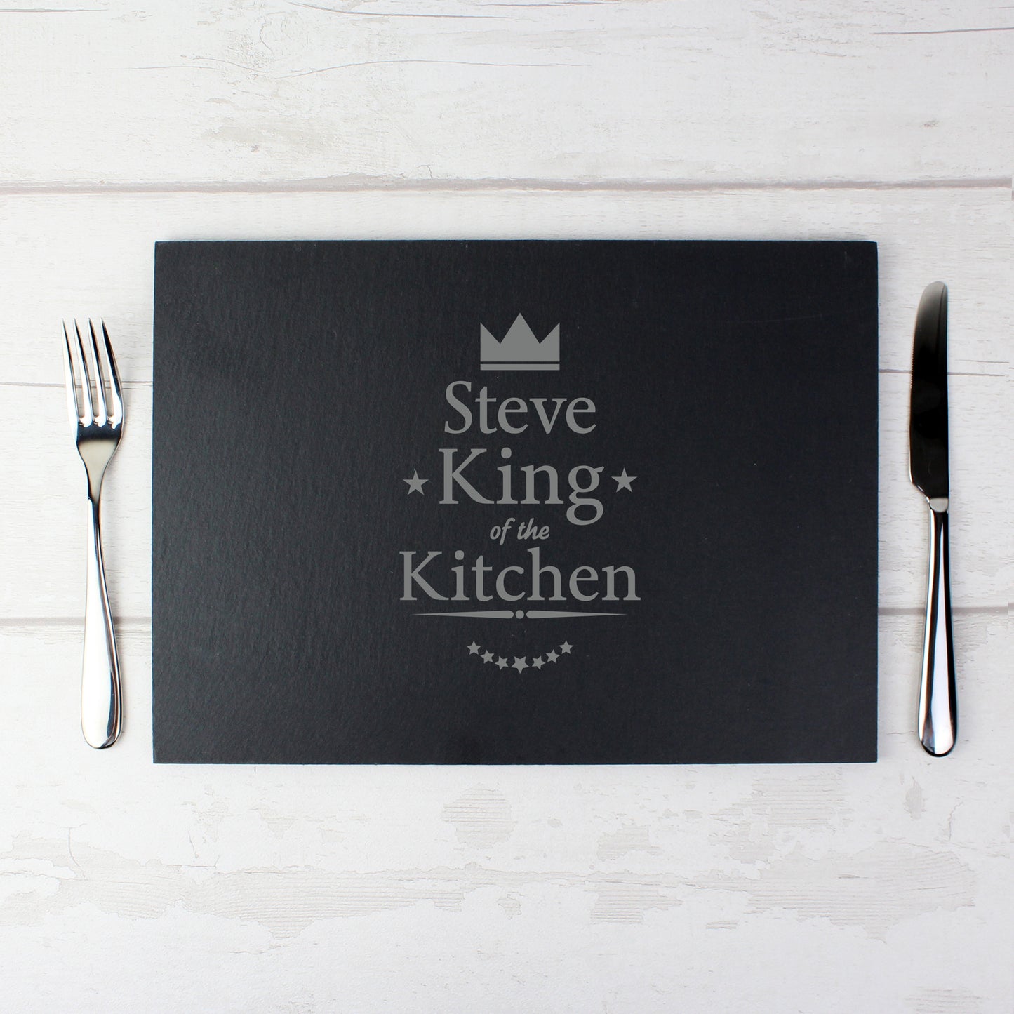 Personalised King of the Kitchen Slate Placemat - MK&JD Gifts