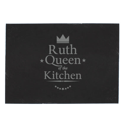Personalised Queen of the Kitchen Slate Placemat - MK&JD Gifts