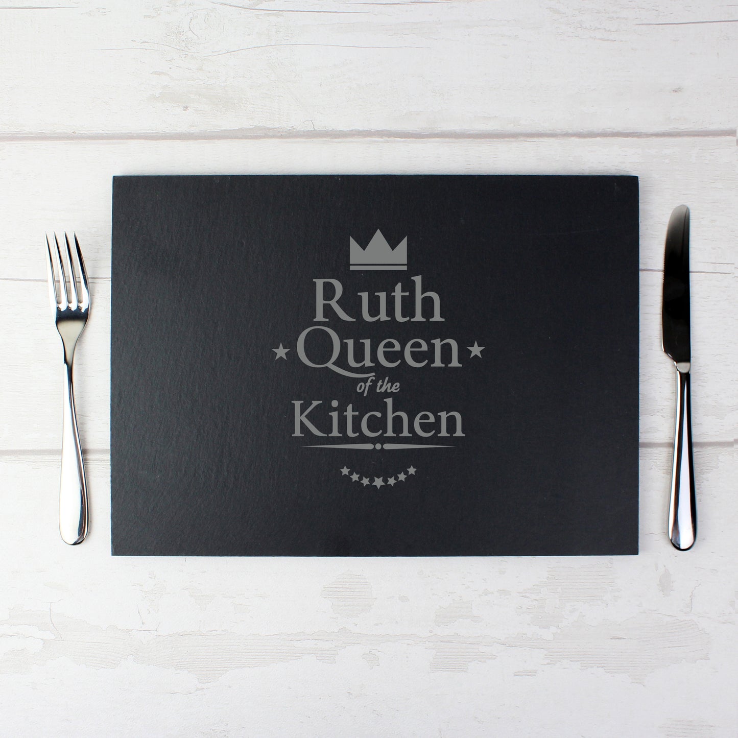 Personalised Queen of the Kitchen Slate Placemat - MK&JD Gifts
